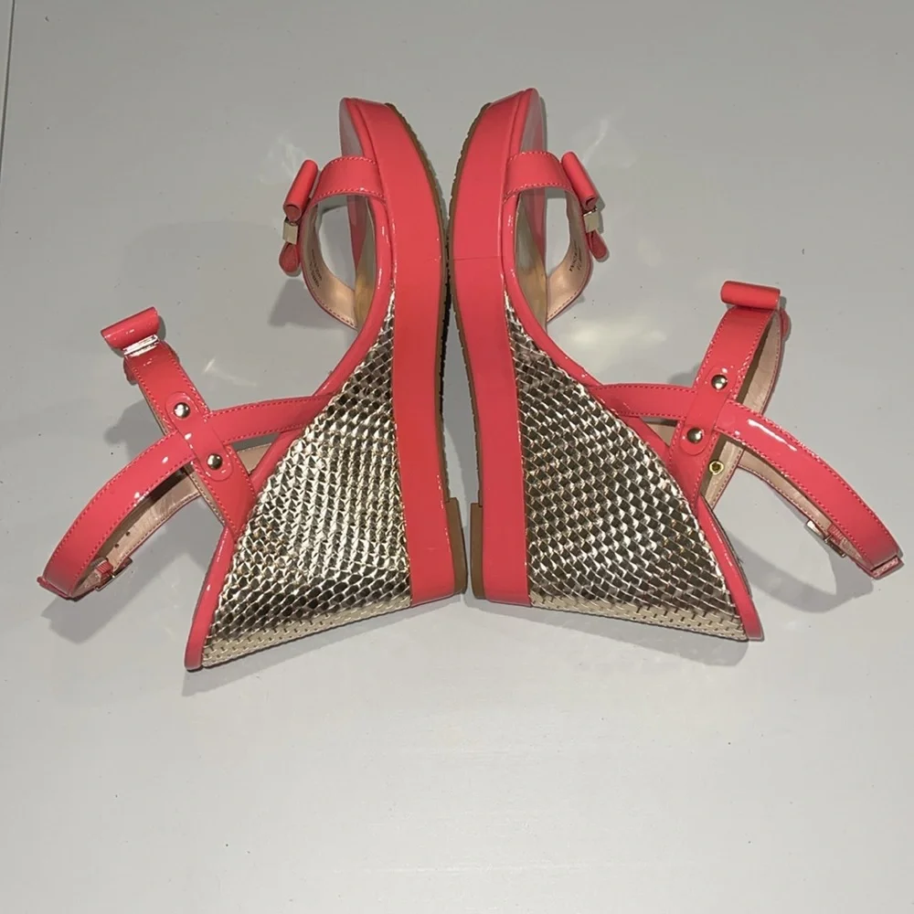 WHBM Strappy Wedge Sandals Size 7.5